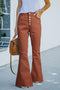 High Rise Distressed Bell Bottom Denims
